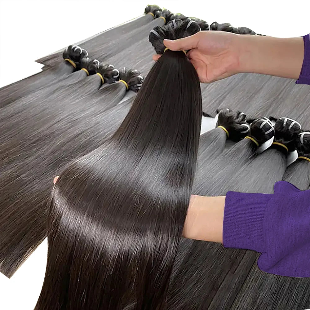 10-30 Inch Raw Indian Wavy Hair Bundles HD Lace Closure Frontal Wavy Human Hair Extensions