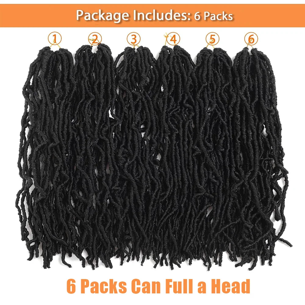 1/6 Packs Faux Locs Crochet Hair 30 Inch Soft Locs for Distressed Locs Butterfly Locs Crochet Hair for Women