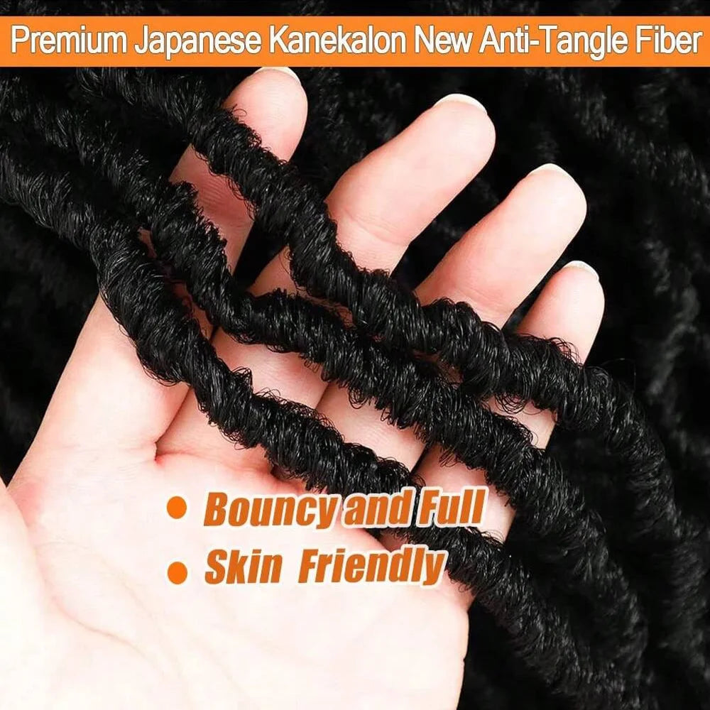 1/6 Packs Faux Locs Crochet Hair 30 Inch Soft Locs for Distressed Locs Butterfly Locs Crochet Hair for Women