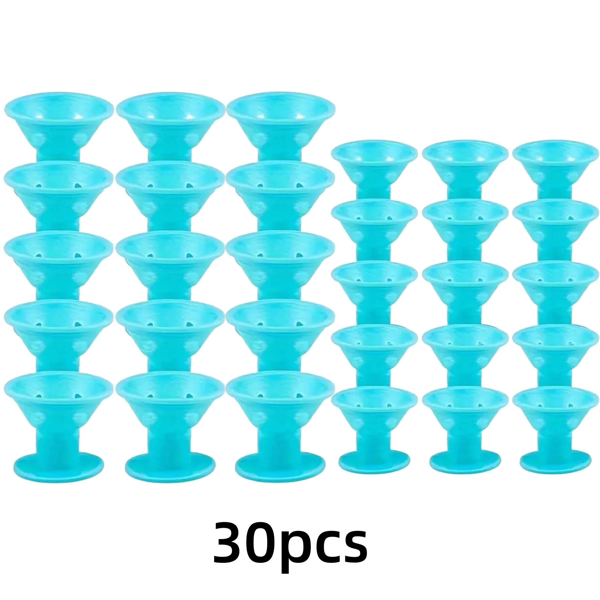 10-30pcs Hair Curlers Set Heatless Styling Tools for All Hair Types Easy DIY Perming Tools Silicone Bell Shaped Hairstyling Acce