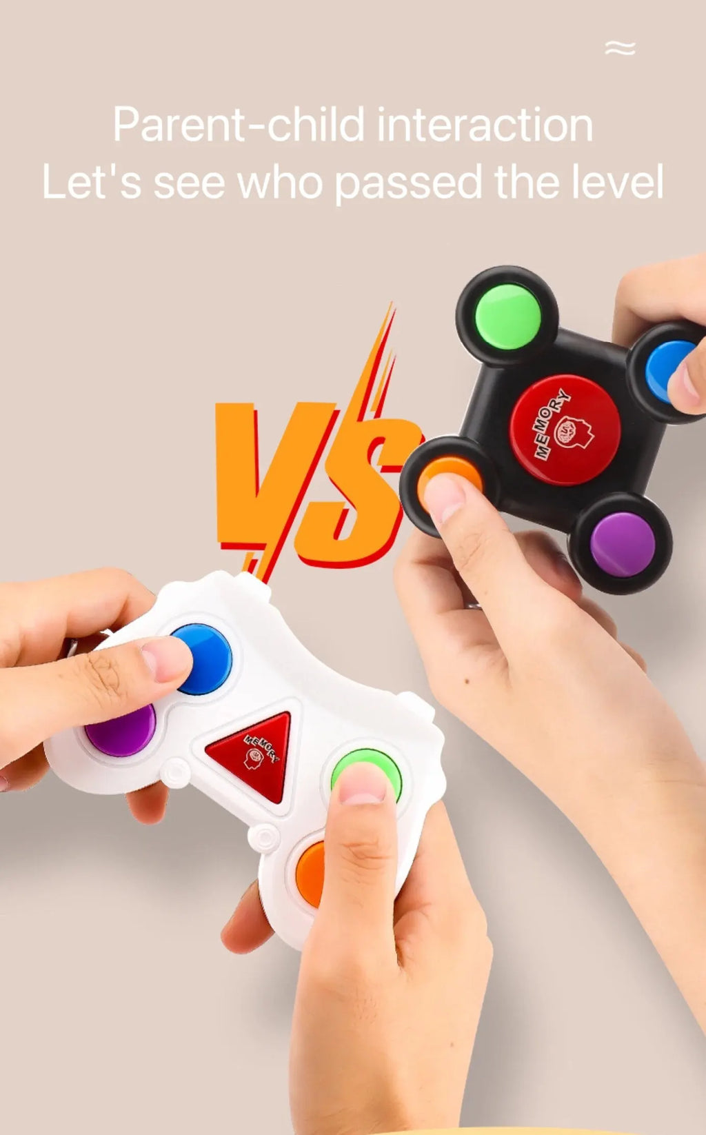 1 Pcs Memory Training Game Machine Development Brainstorming Creative Toys Interactive Clearance Button Toys