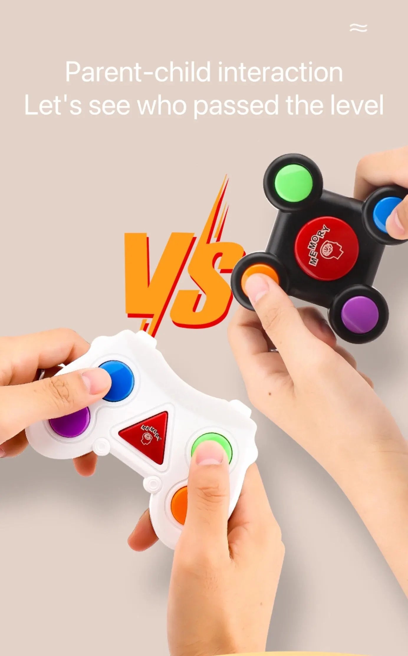 1 Pcs Memory Training Game Machine Development Brainstorming Creative Toys Interactive Clearance Button Toys
