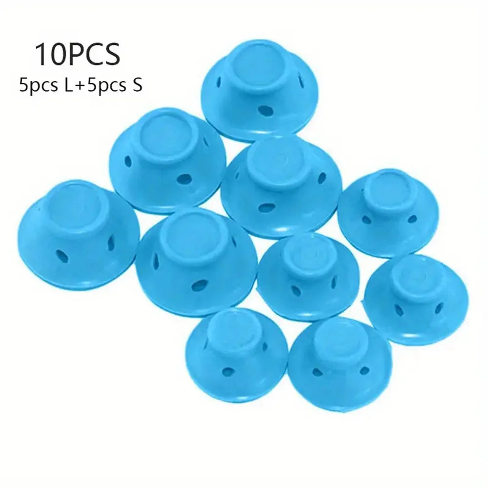 10-30pcs Hair Curlers Set Heatless Styling Tools for All Hair Types Easy DIY Perming Tools Silicone Bell Shaped Hairstyling Acce