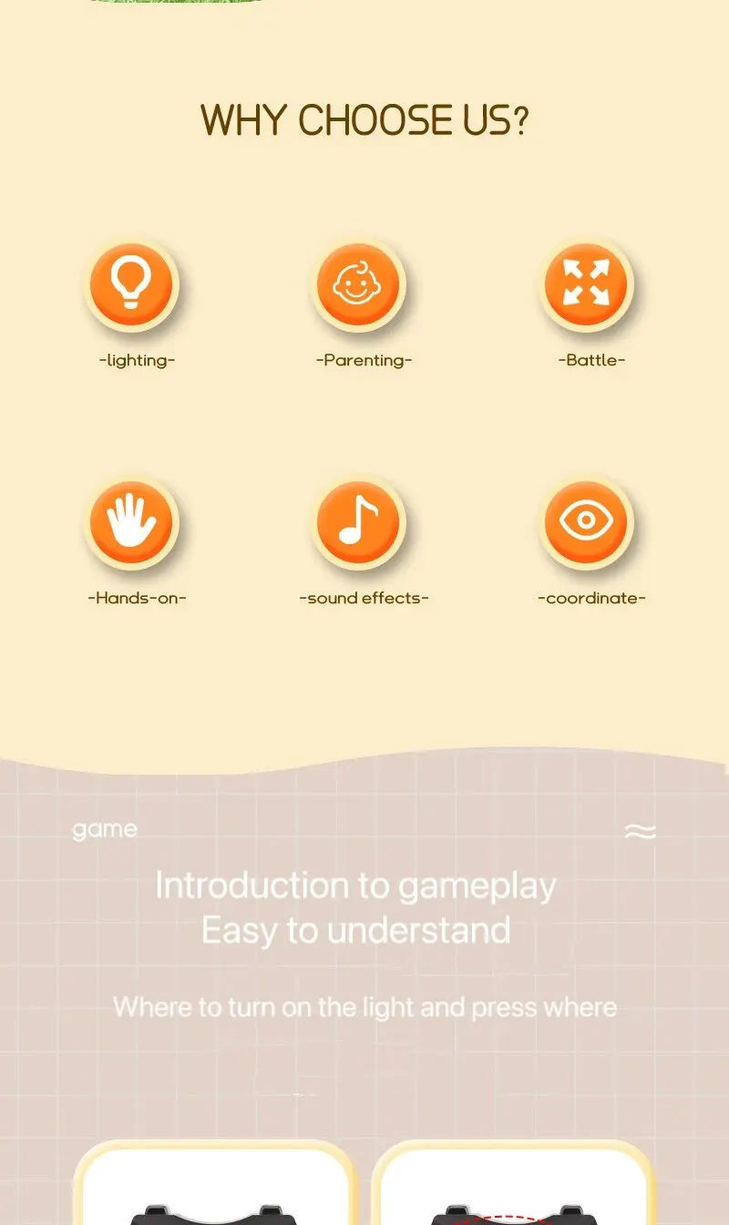 1 Pcs Memory Training Game Machine Development Brainstorming Creative Toys Interactive Clearance Button Toys