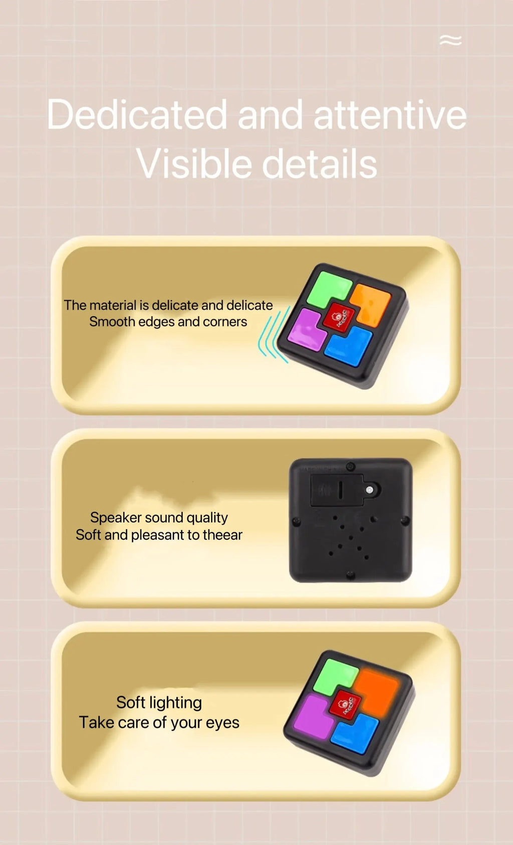 1 Pcs Memory Training Game Machine Development Brainstorming Creative Toys Interactive Clearance Button Toys