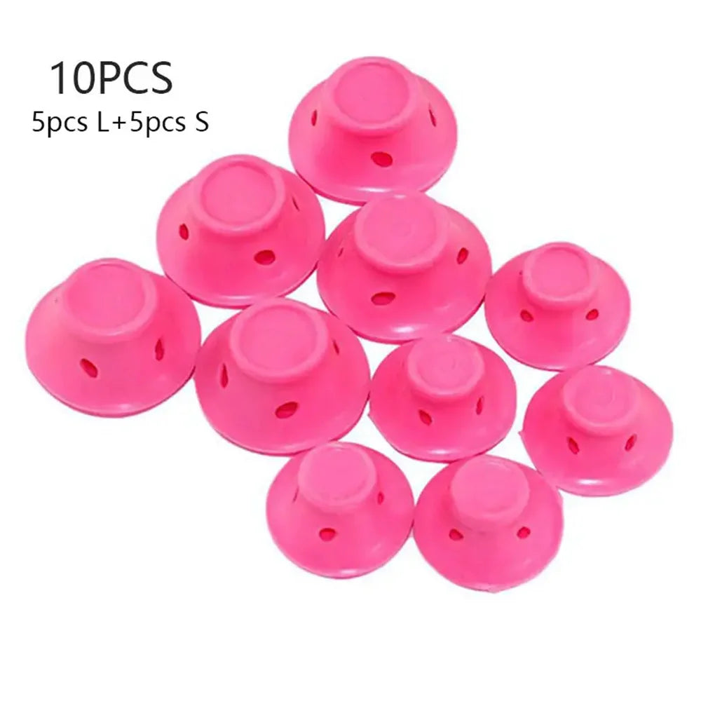 10-30pcs Hair Curlers Set Heatless Styling Tools for All Hair Types Easy DIY Perming Tools Silicone Bell Shaped Hairstyling Acce