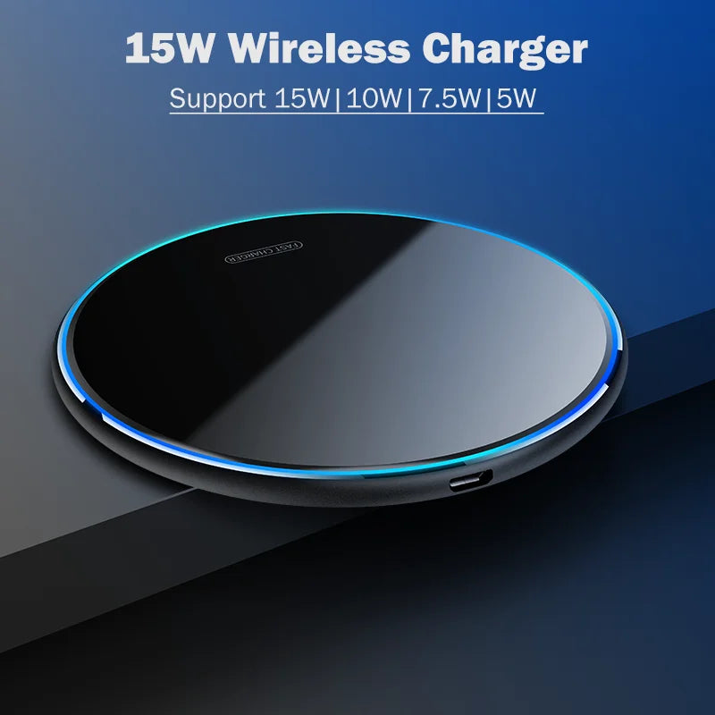 15W Fast Wireless Charger for Motorola Razr 40 50 Ultra/Edge 40 50 Pro/Moto X40 X50 Ultra Wireless Charging Pad LED Light